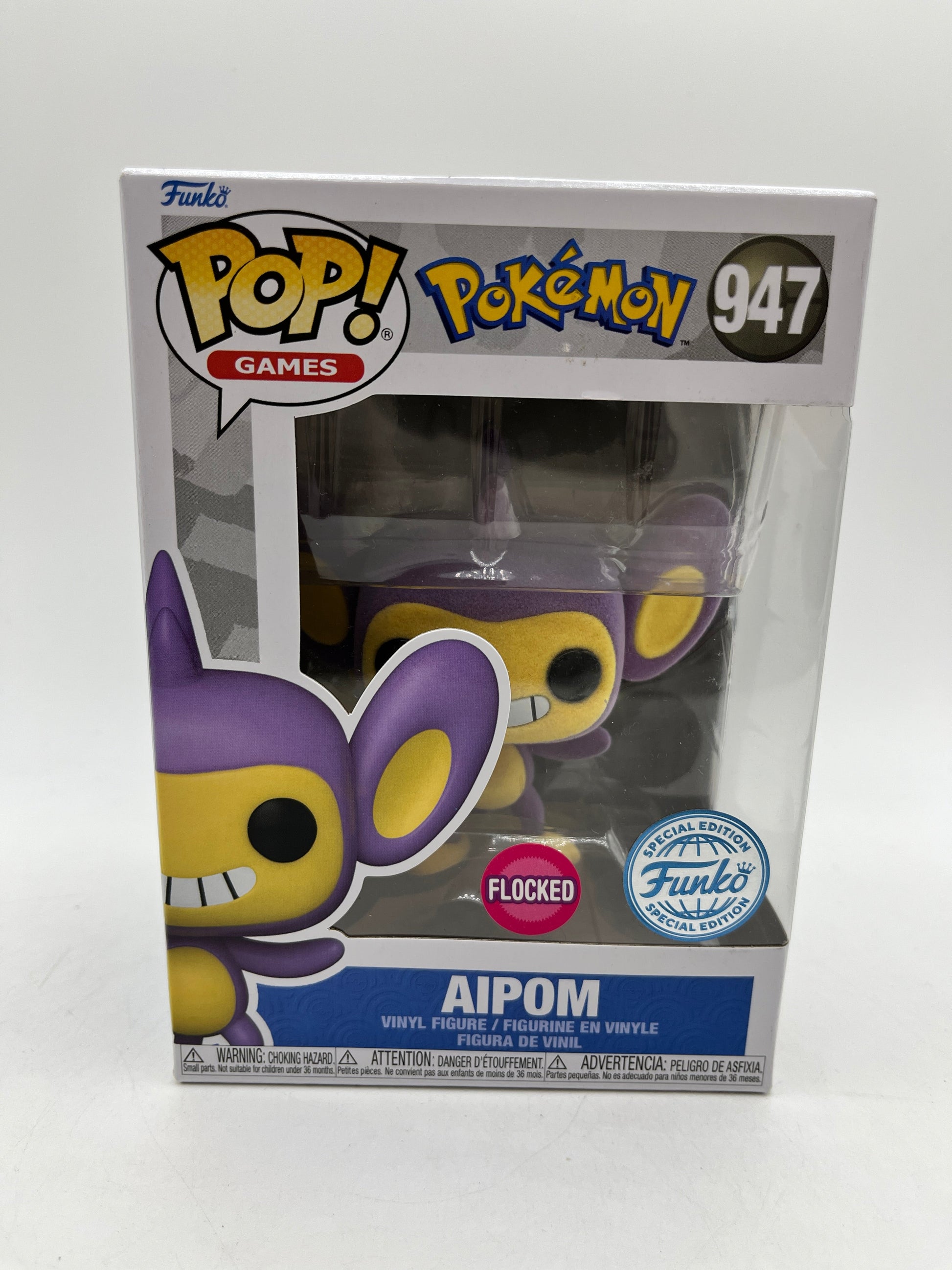 Funko POP! Games Pokémon - Aipom #947 - Flocked Special Edition FRENLY BRICKS - Open 7 Days