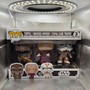 StarWars Pop! Funko 3 Pack Tarfful/Unhooded Emperor/ Utapau Clone Trooper FRENLY BRICKS - Open 7 Days