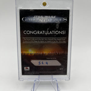 Darth Vader Sketch Card 1/1 Star Wars Galactic Files – Half Skull Darth Vader Helmet – Topps FRENLY BRICKS - Open 7 Days