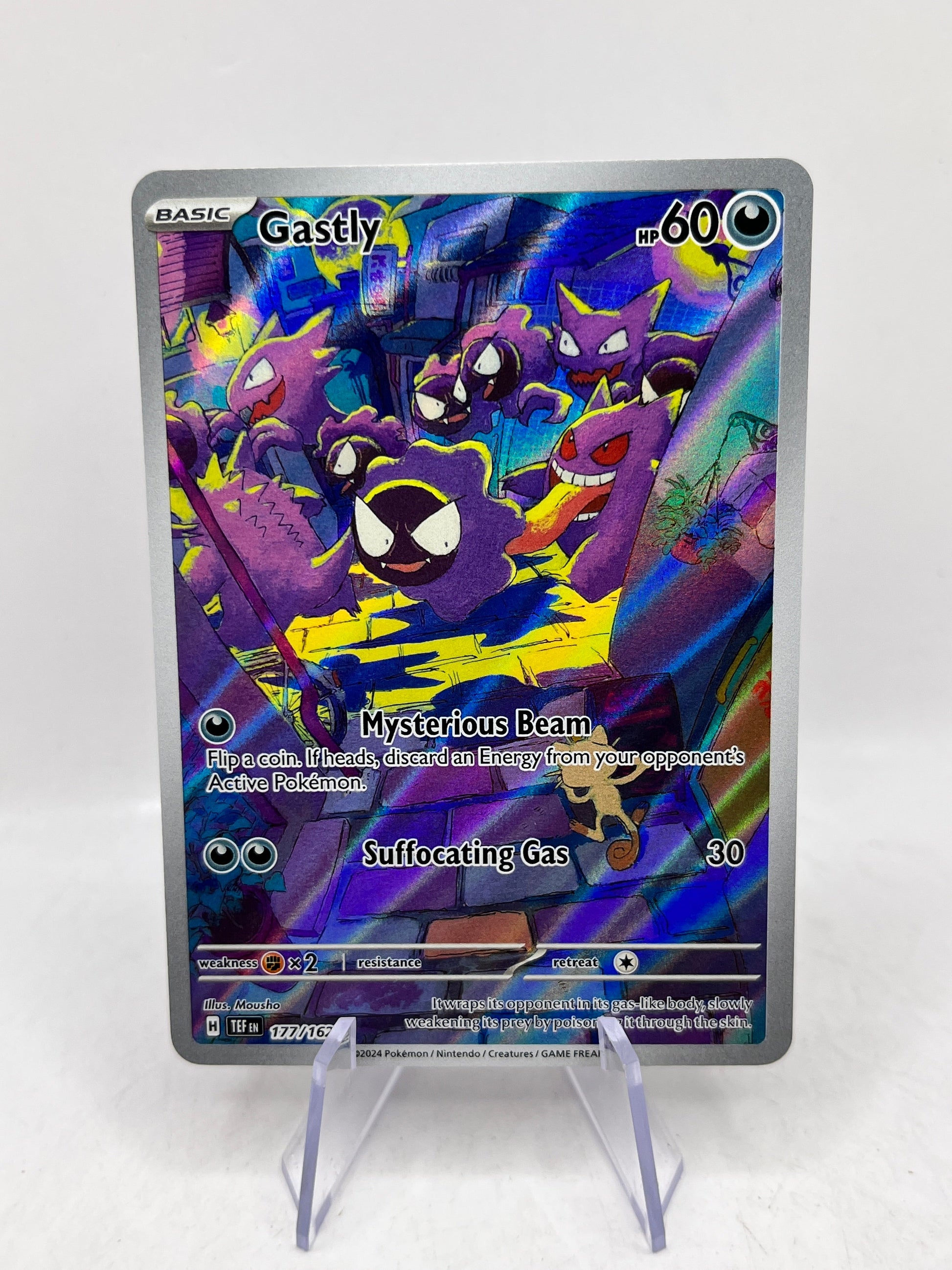 Pokémon TCG Gastly Illustration Rare Card 177/162 SV05: Temporal Forces FRENLY BRICKS - Open 7 Days