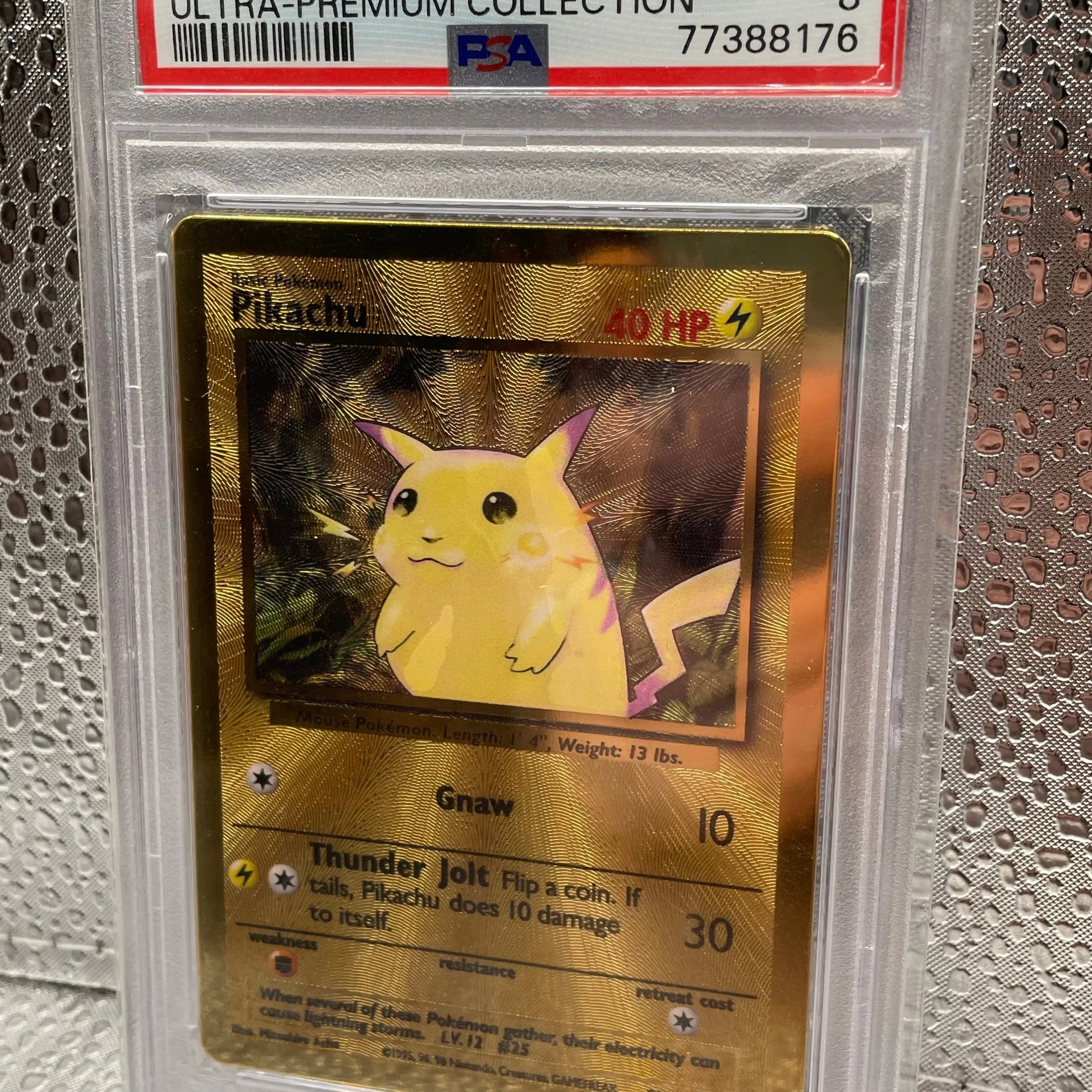 Gold Pikachu #58 Metal Celebrations UPC Promo Pokemon Card PSA8 25th Anniversary FRENLY BRICKS - Open 7 Days