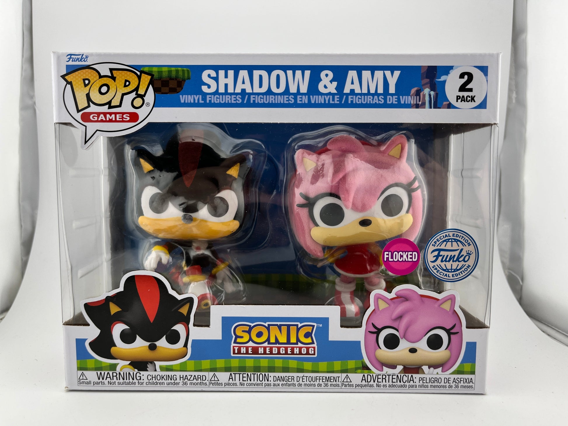 Funko POP! Games Sonic The Hedgehog - Shadow & Amy (2 pack) - Flocked Special Edition FRENLY BRICKS - Open 7 Days