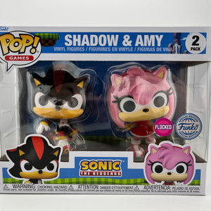 Funko POP! Games Sonic The Hedgehog - Shadow & Amy (2 pack) - Flocked Special Edition FRENLY BRICKS - Open 7 Days