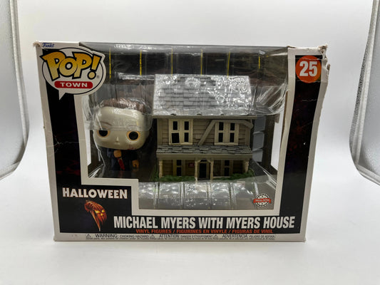 Funko POP! Town - Halloween Micheal Myers With Myers House #25 - Damaged Box FRENLY BRICKS - Open 7 Days