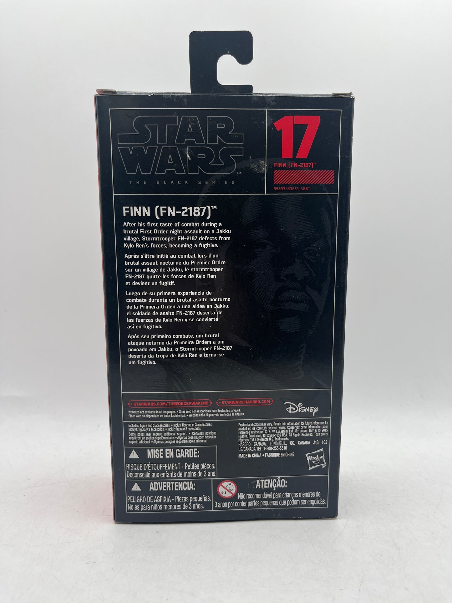 Star Wars Black Series #17 Finn FN-2187 6" Action Figure 2015 Hasbro