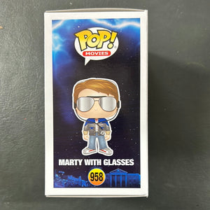 Pop 958 Marty with Glasses Funko Vinyl &  Back to the Future FRENLY BRICKS - Open 7 Days