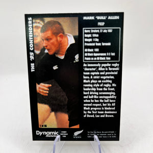 Mark “Bull” Allen - 1995 Dynamic Marketing NZ All Blacks Rugby Union Card #1 FRENLY BRICKS - Open 7 Days