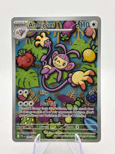 Ambipom 107/094 Illustration Rare Phantasmal Flames Pokémon TCG (NM) — front