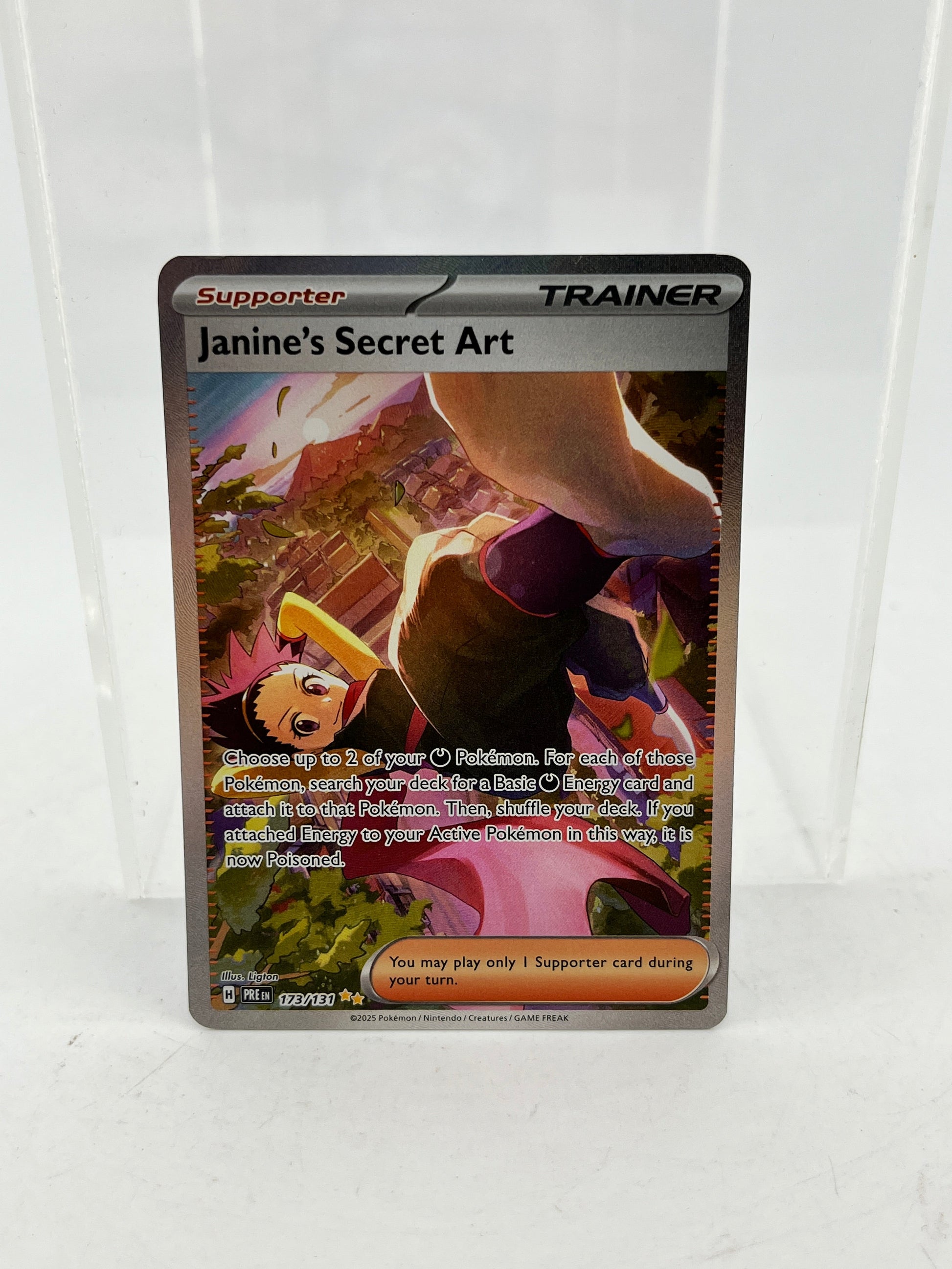 Pokémon - Janine's Secret Art - Prismatic Evolutions Sir 173/131 SV FRENLY BRICKS - Open 7 Days