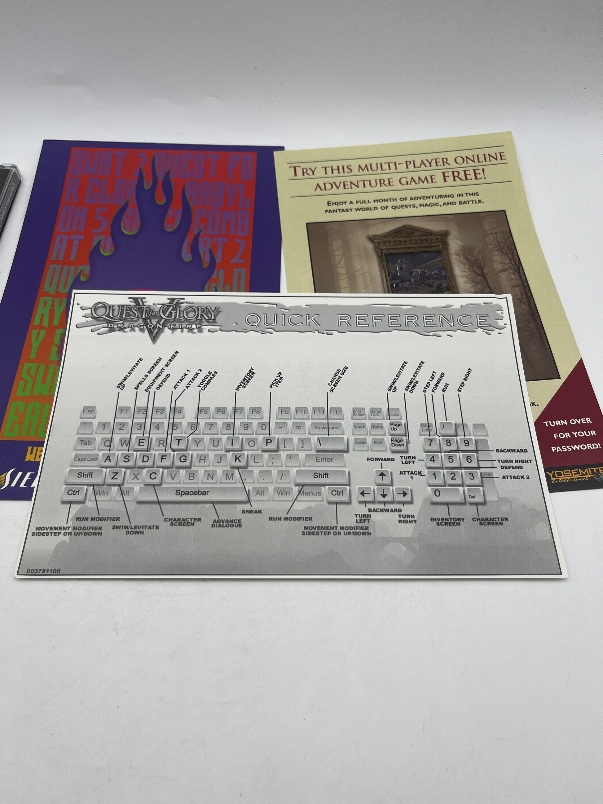 “Quest for Glory V Dragon Fire” from Sierra for both PC/MAC Big Box Game 1998 FRENLY BRICKS - Open 7 Days