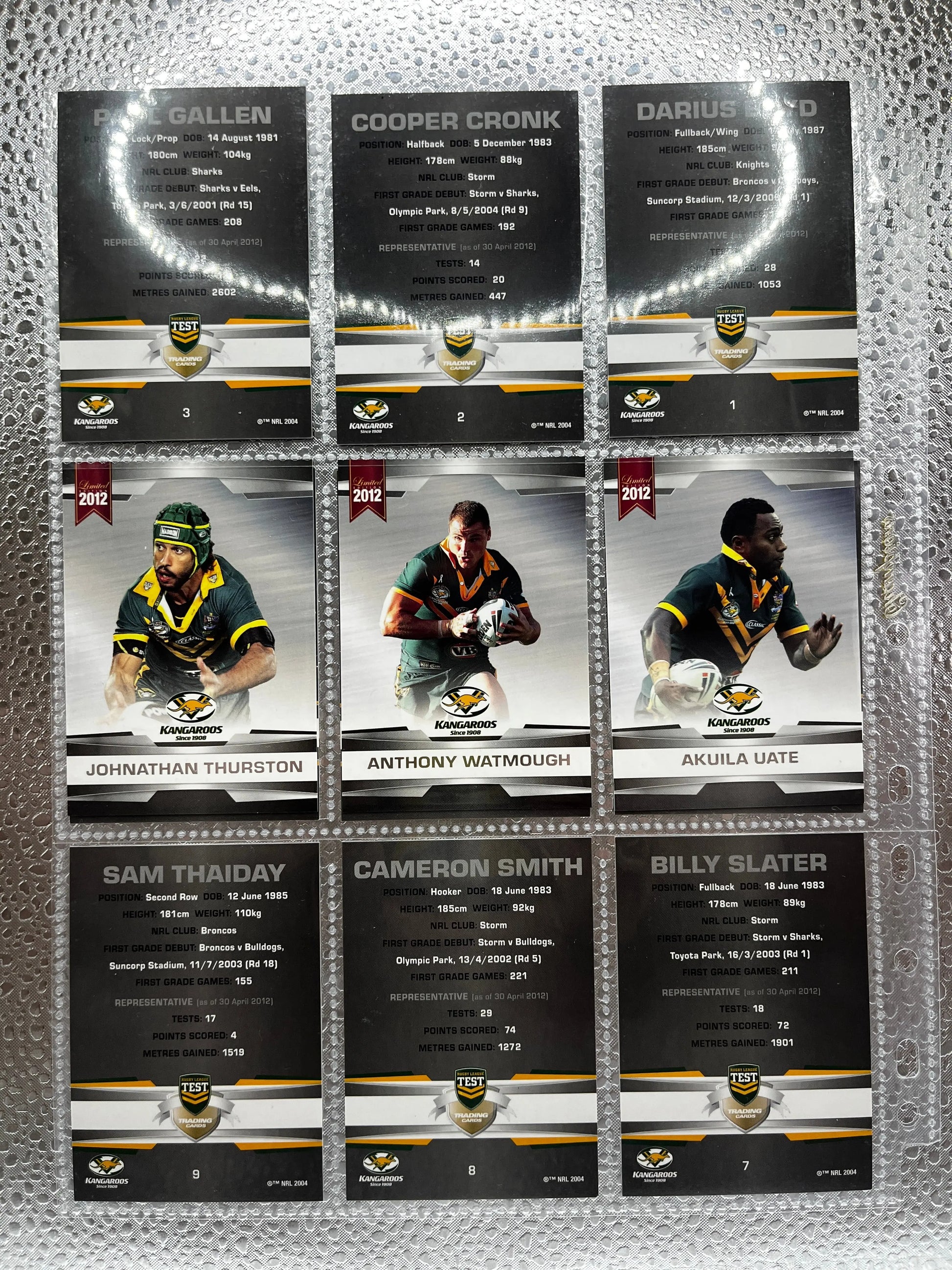 Limited Edition 2012 Kangaroos Full Team Complete Set FRENLY BRICKS - Open 7 Days