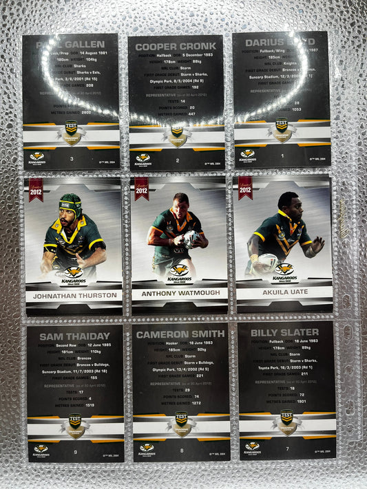 Limited Edition 2012 Kangaroos Full Team Complete Set FRENLY BRICKS - Open 7 Days