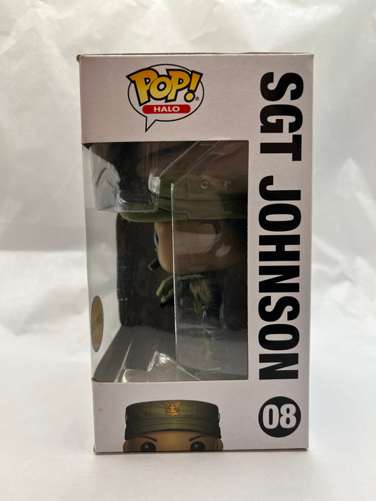 Funko POP! Halo - Halo Sgt Johnson #08 - Limited Chase Edition FRENLY BRICKS - Open 7 Days