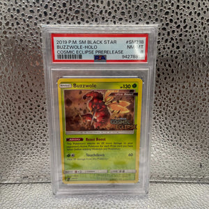 Buzzwole Holo Cosmic Eclipse Promo Card TCG Pokemon GRADED PSA 8 NM-MT FRENLY BRICKS - Open 7 Days