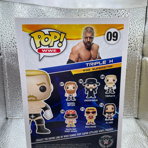 TRIPLE H WWE Funko Pop #09 **Authentic** Vaulted - Wrestling NOT MINT BOX FRENLY BRICKS - Open 7 Days