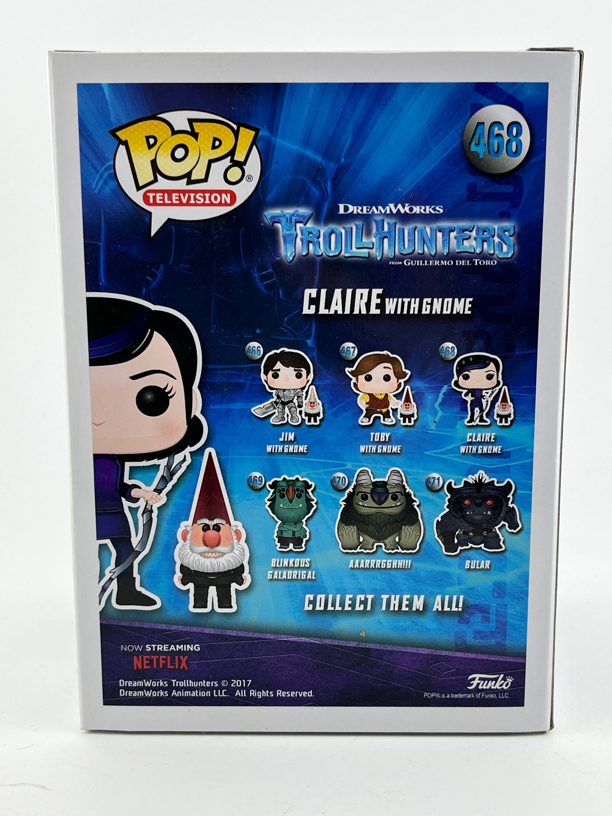 Funko POP! Television Troll Hunters - Claire With Gnome #468 - Vinyl Collectable FRENLY BRICKS - Open 7 Days