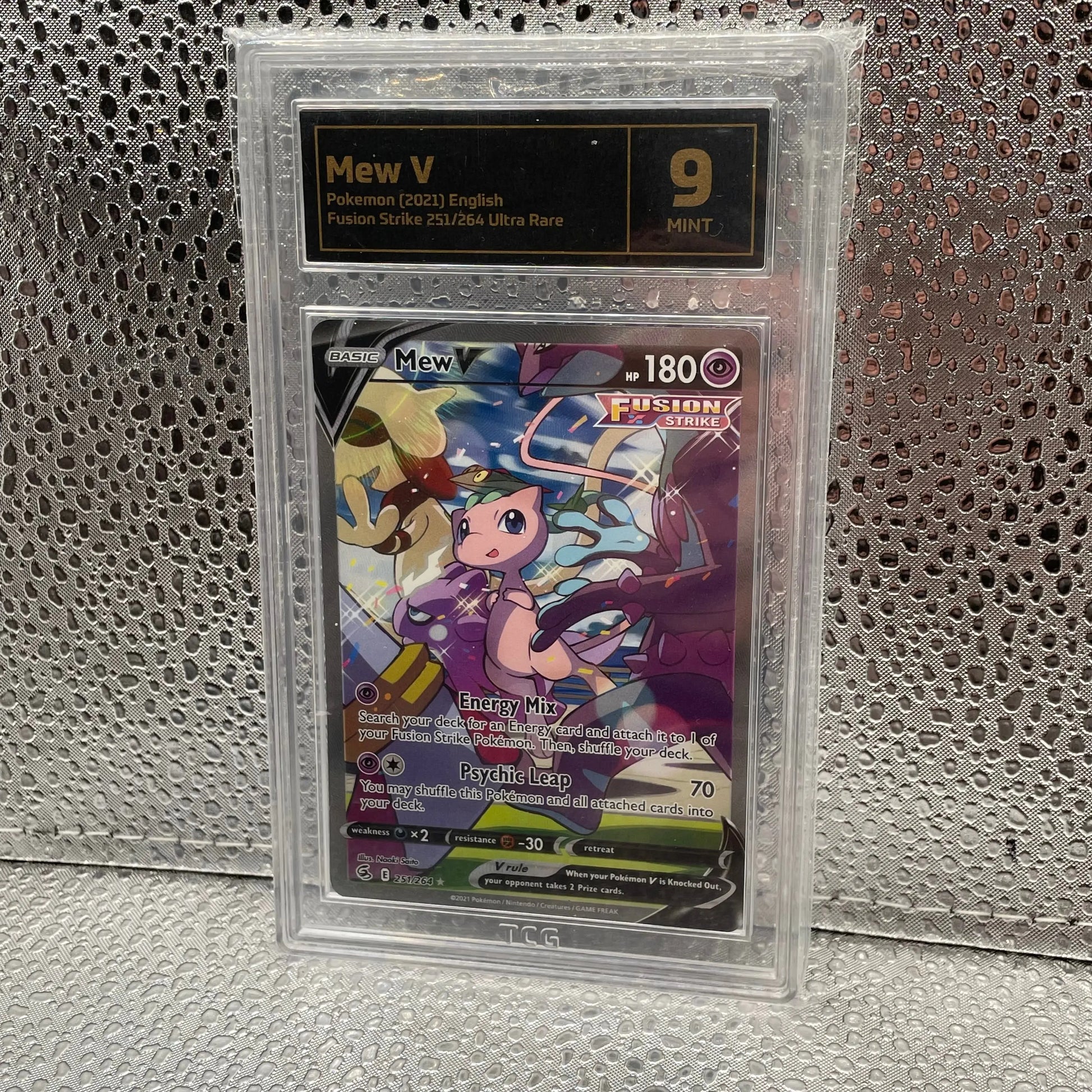 TCG 9 Graded Slab - Mew V 251/264 SWSH Fusion Strike - Pokemon TCG FRENLY BRICKS - Open 7 Days