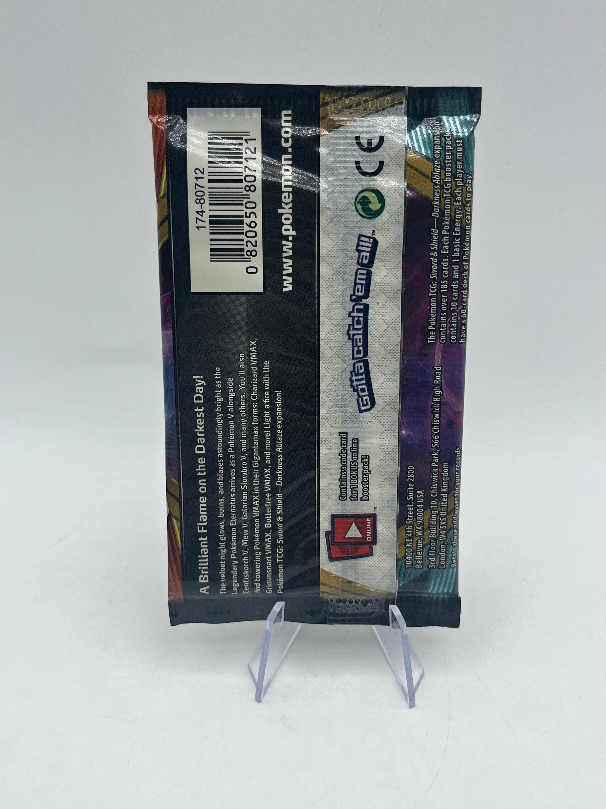 Pokemon TCG Sword & Shield Darkness Ablaze Booster Pack Art Set SEALED x4 FRENLY BRICKS - Open 7 Days