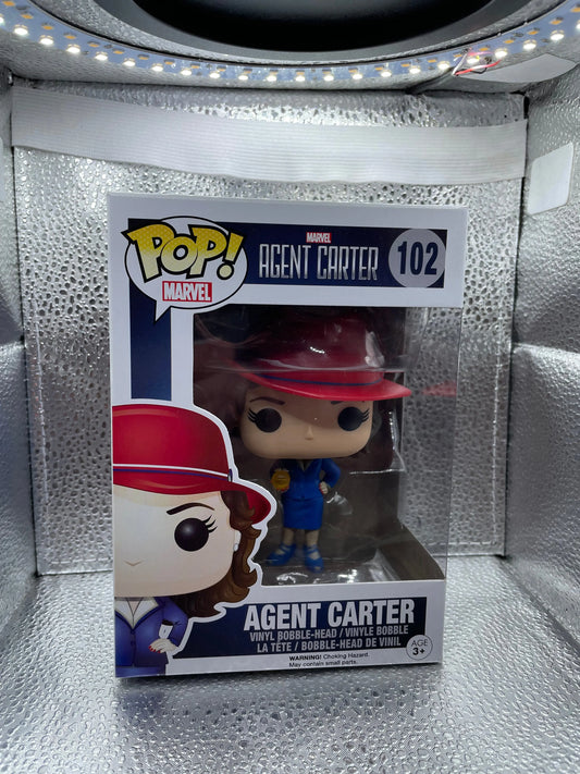 Agent Carter (Gold Orb) 102 ~ Marvel ~ Funko Pop Vinyl RARE FRENLY BRICKS - Open 7 Days