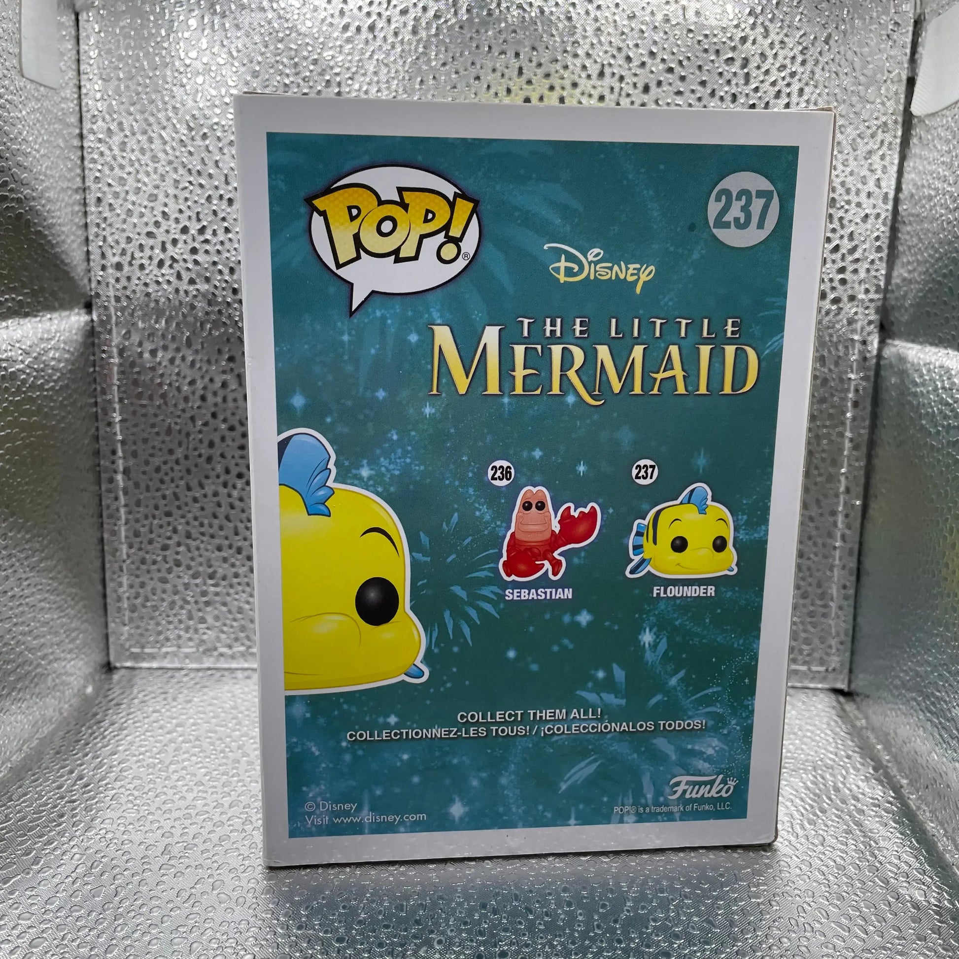 Funko POP Disney Flounder Little Mermaid 237 Exclusive Diamond Collection FRENLY BRICKS - Open 7 Days