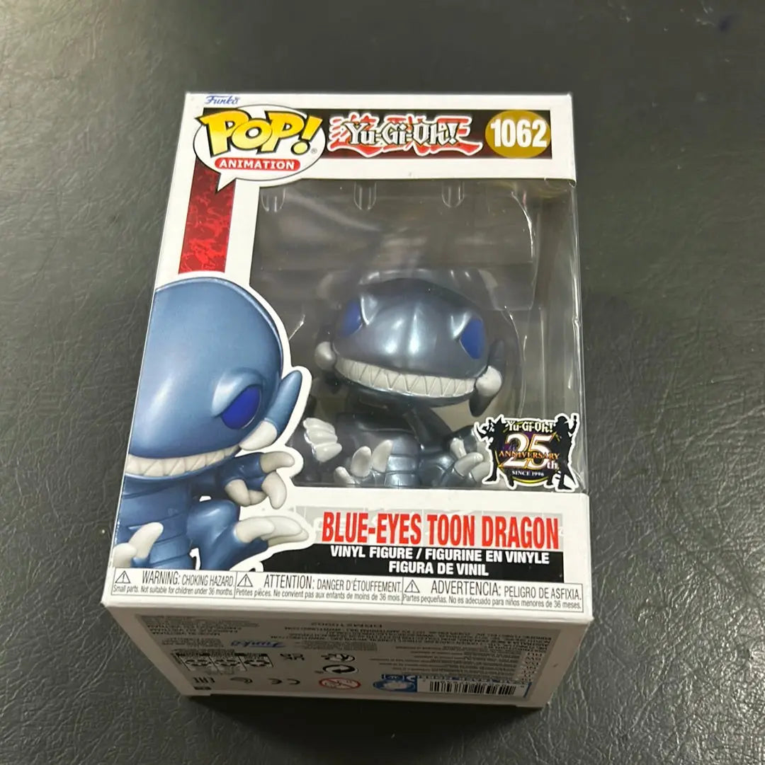 Funko Pop Yu-Gi-Oh  Blue-Eyes Toon Dragon Metallic 25th Anni #1062 Pop Vinyl FRENLY BRICKS - Open 7 Days