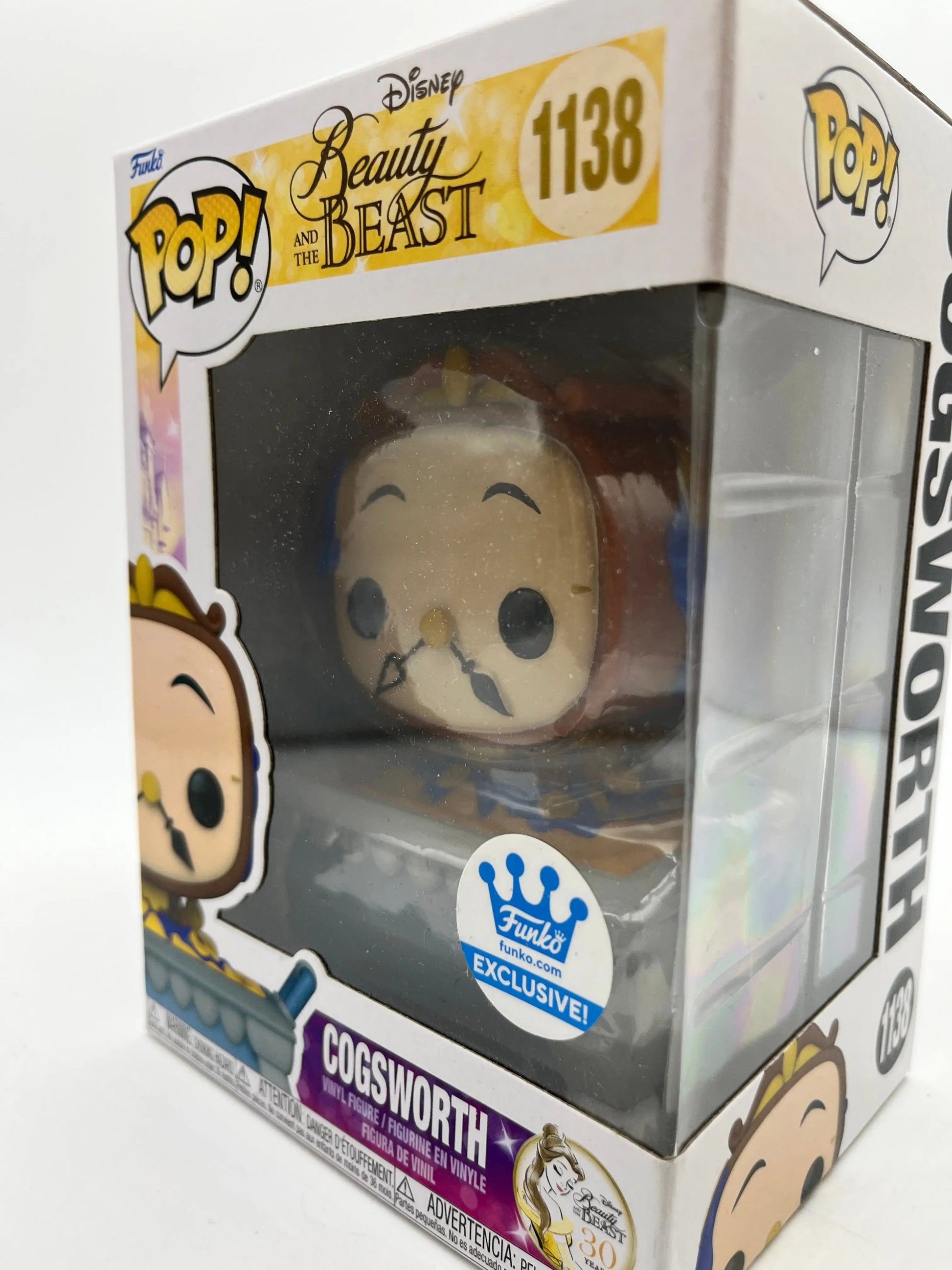 Funko POP! Disney Beauty and the Beast Cogsworth #1138 - 30th Anniversary Edition FRENLY BRICKS - Open 7 Days