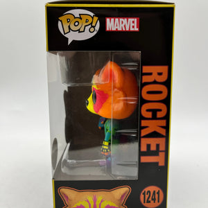 Funko POP! Marvel Guardians Of The Galaxy Vol. 3 Rocket #1241 - Special Black Light Edition FRENLY BRICKS - Open 7 Days