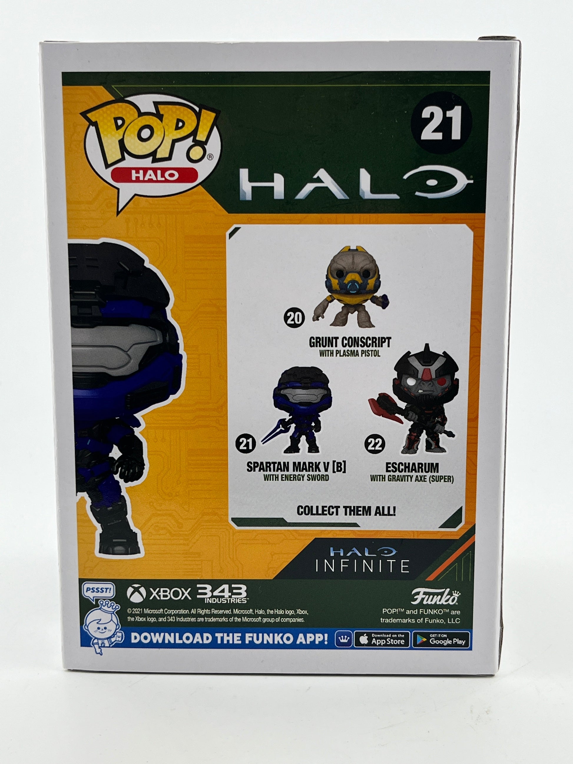 Funko POP! Games Halo - Spartan Mark V [B] With Energy Sword #21 - Vinyl Collectable FRENLY BRICKS - Open 7 Days