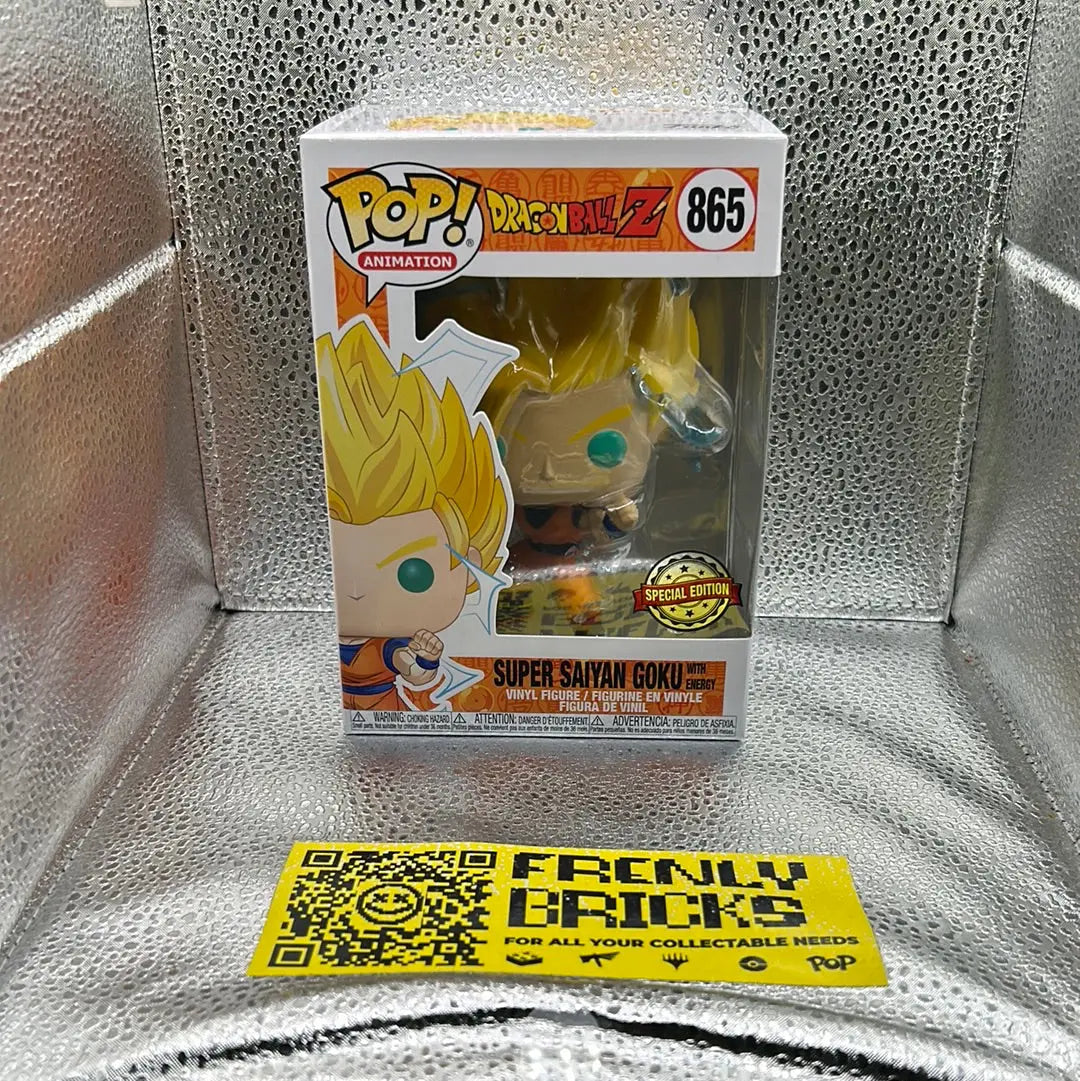 Pop Vinyl Dragon Ball Z 865 Super Saiyan Goku With Energy FRENLY BRICKS - Open 7 Days