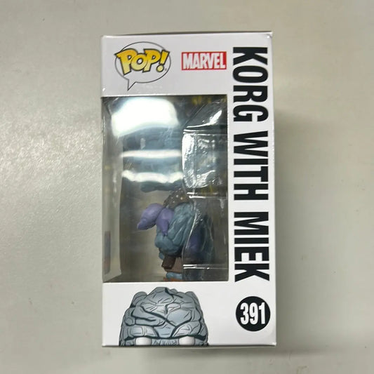 Pop Vinyl #391 Marvel Korg With Miek FRENLY BRICKS - Open 7 Days