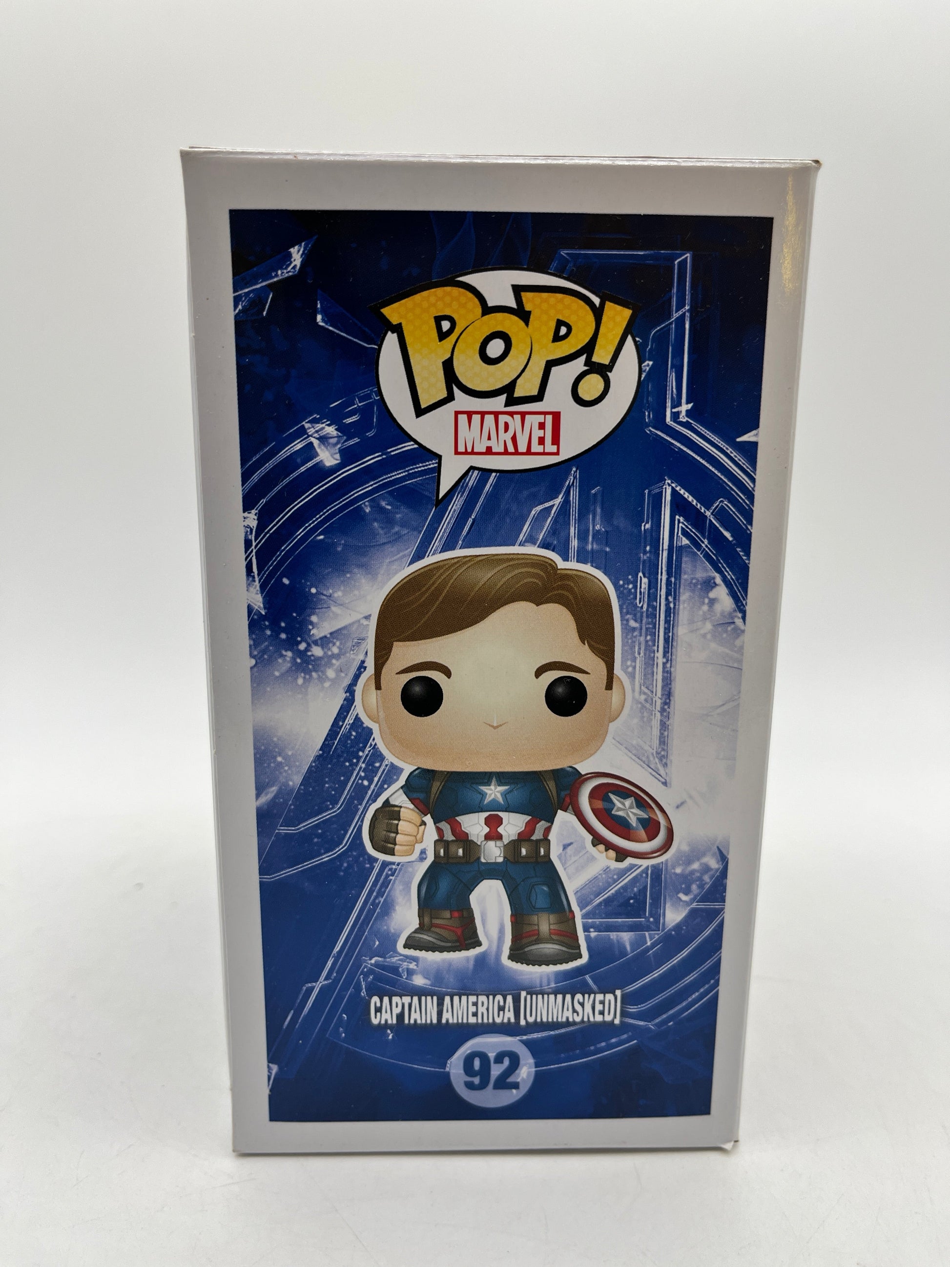 Funko POP! Marvel Avengers Age Of Ultron - Captain America [Unmasked] #92 - Vinyl Collectable FRENLY BRICKS - Open 7 Days