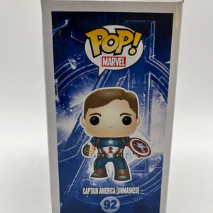Funko POP! Marvel Avengers Age Of Ultron - Captain America [Unmasked] #92 - Vinyl Collectable FRENLY BRICKS - Open 7 Days