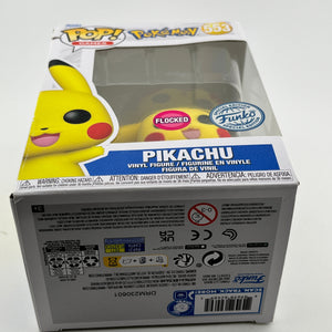 Funko POP! Games Pokémon - Pickachu #553 - Flocked Special Edition *Damaged Box See Photo* FRENLY BRICKS - Open 7 Days