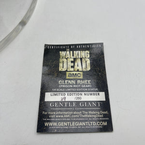 The Walking Dead Gentle Giant Glenn Rhee in Riot Gear 1:4 scale statue LE 29/260 FRENLY BRICKS - Open 7 Days