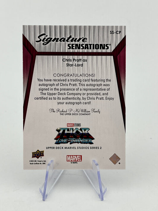 Upper Deck Marvel Studios Thor Love And Thunder - Signature Sensations -  Chris Pratt As Star-Lord Auto FRENLY BRICKS - Open 7 Days
