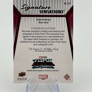 Upper Deck Marvel Studios Thor Love And Thunder - Signature Sensations -  Chris Pratt As Star-Lord Auto FRENLY BRICKS - Open 7 Days