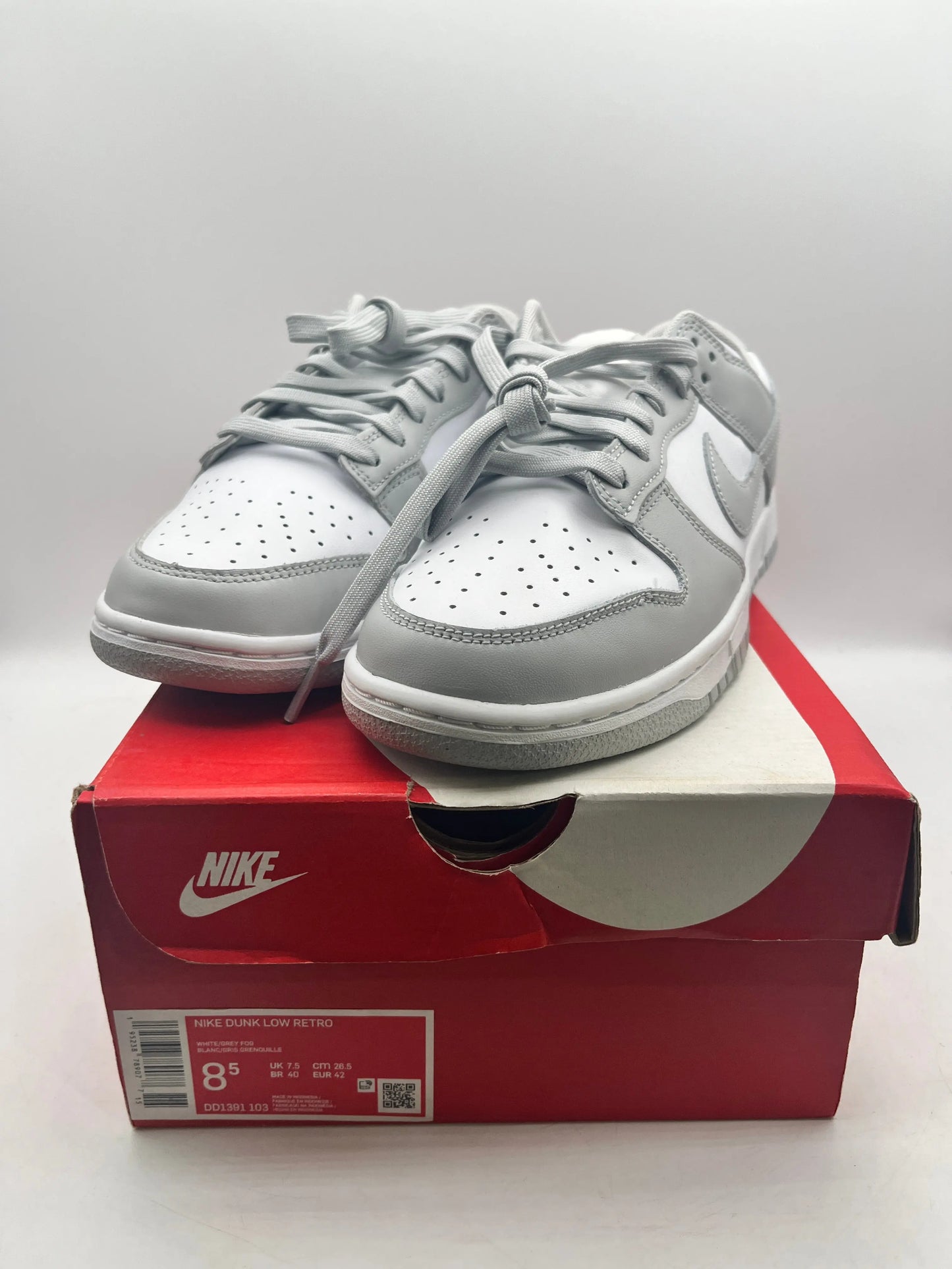 Nike Dunk Low Grey Fog White DD1391-103 Mens UK7.5 - New Condition FRENLY BRICKS - Open 7 Days