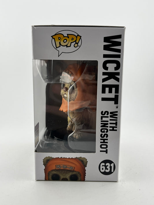 Funko POP! Star Wars - Wicket With Slingshot #631 - 2021 Summer Limited Edition FRENLY BRICKS - Open 7 Days