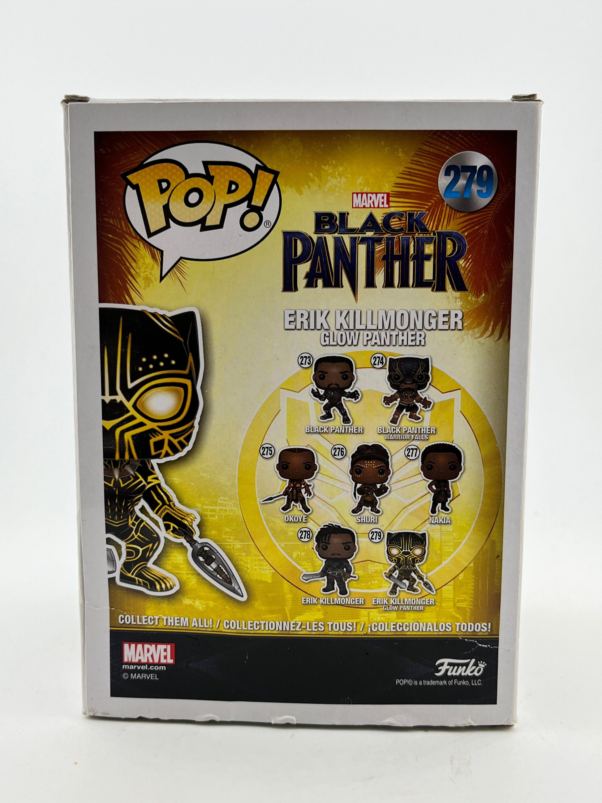 Funko POP! Marvel Black Panther - Erik Killmonger #279 - Glow Vinyl Collectable FRENLY BRICKS - Open 7 Days