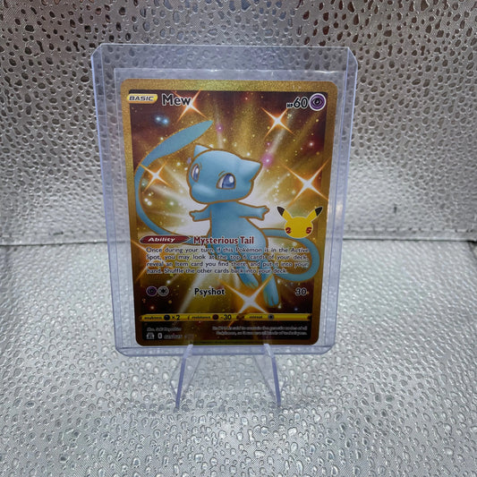 Mew 025/025 Celebrations Gold Foil Full Art Shiny Pokemon TCG Good Condition FRENLY BRICKS - Open 7 Days