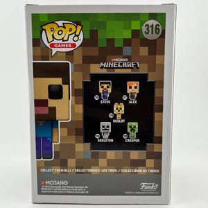 Funko POP! Games Mojang Minecraft - Steve #316 - Vinyl Collectable FRENLY BRICKS - Open 7 Days