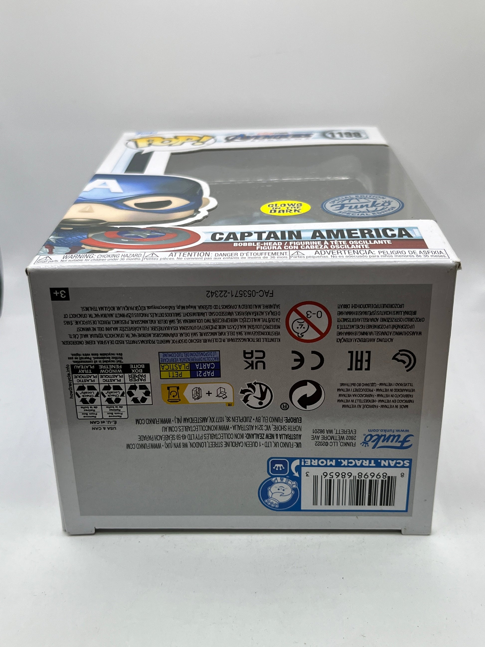 Funko POP! Marvel Avengers Endgame - Captain America #1199 - Glow Special Edition FRENLY BRICKS - Open 7 Days