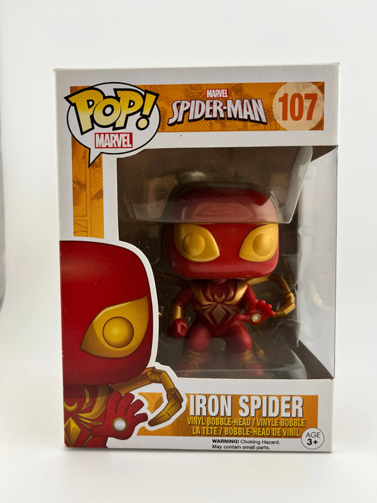 Funko POP! Marvel Spider-Man - Iron Spider #107 - Vinyl Collectable FRENLY BRICKS - Open 7 Days