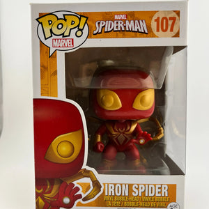 Funko POP! Marvel Spider-Man - Iron Spider #107 - Vinyl Collectable FRENLY BRICKS - Open 7 Days