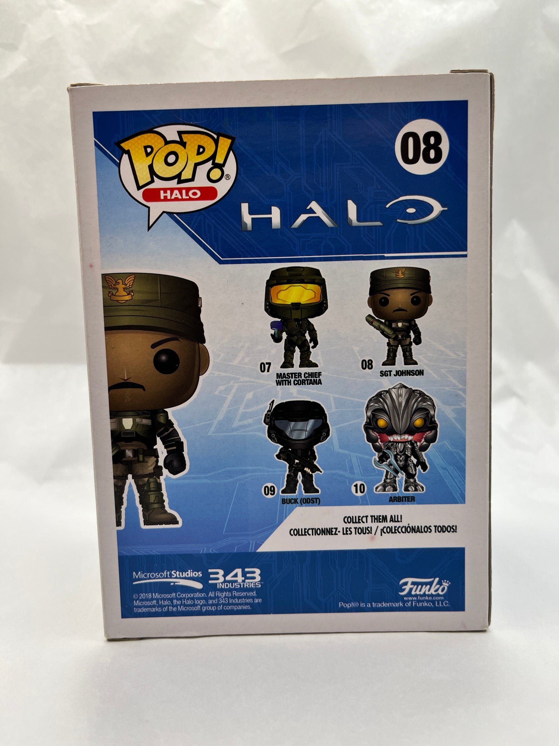 Funko POP! Halo - Halo Sgt Johnson #08 - Limited Chase Edition FRENLY BRICKS - Open 7 Days