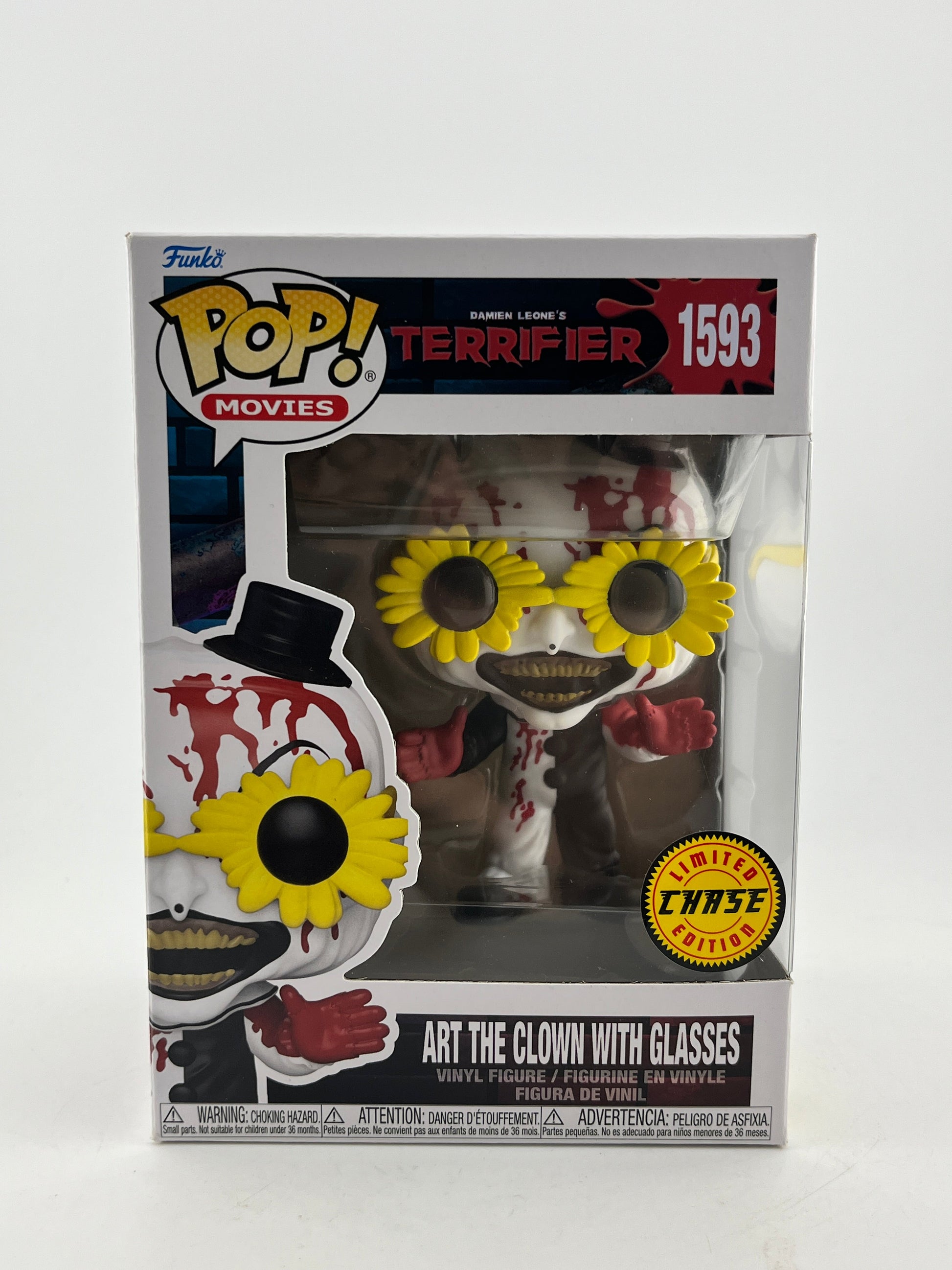 Funko POP! Movies Terrifier - Art The Clown With Glasses #1593 - Chase Limited Edition FRENLY BRICKS - Open 7 Days