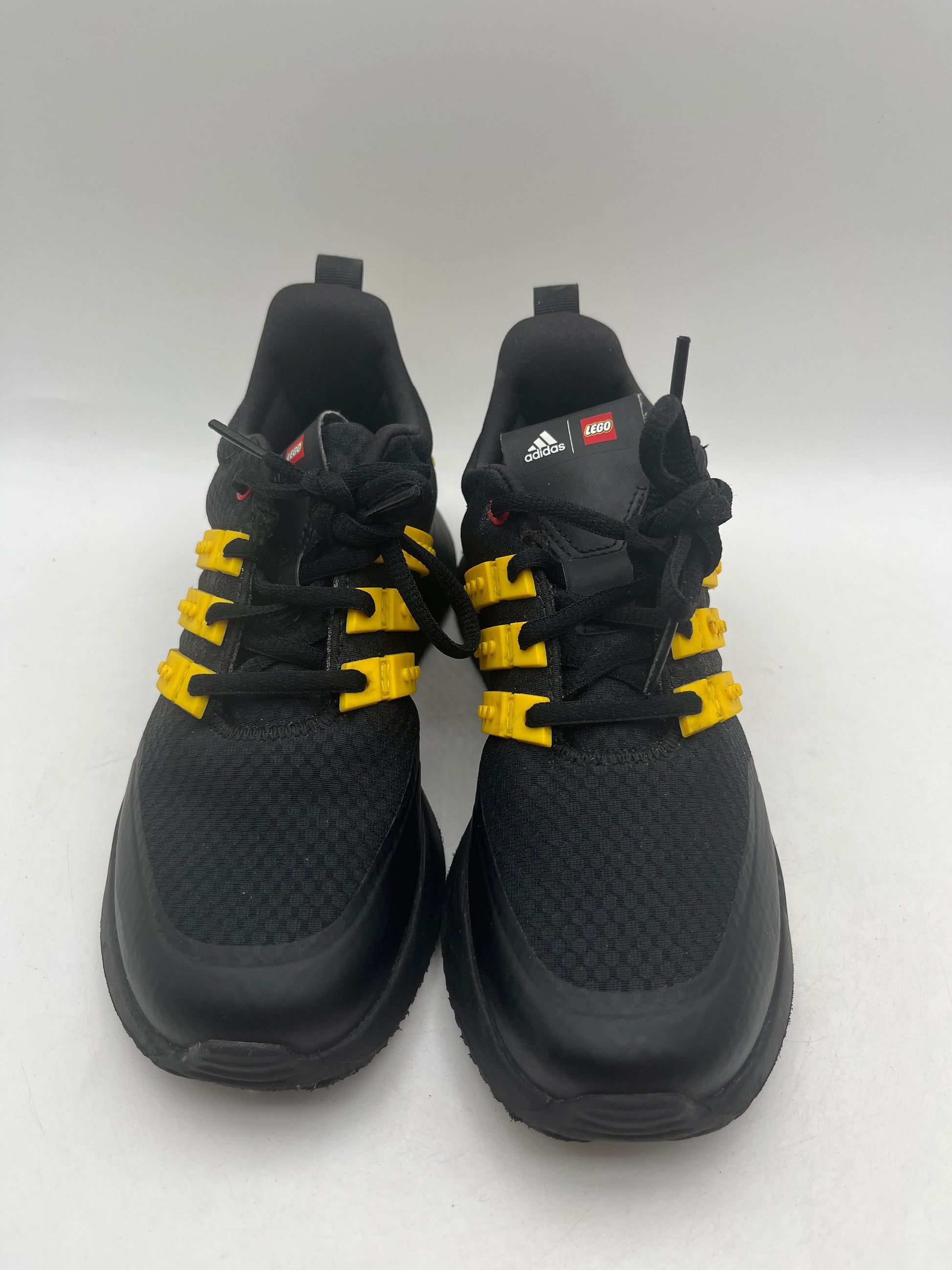 Kids Adidas x LEGO® Racer TR X Yellow & Black Shoes Size Y2 USED FRENLY BRICKS - Open 7 Days