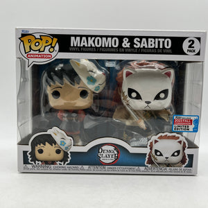 Funko POP! Anime Demon Slayer Makomo & Sabito 2-Pack 2023 NYCC Exclusive Vaulted FRENLY BRICKS - Open 7 Days
