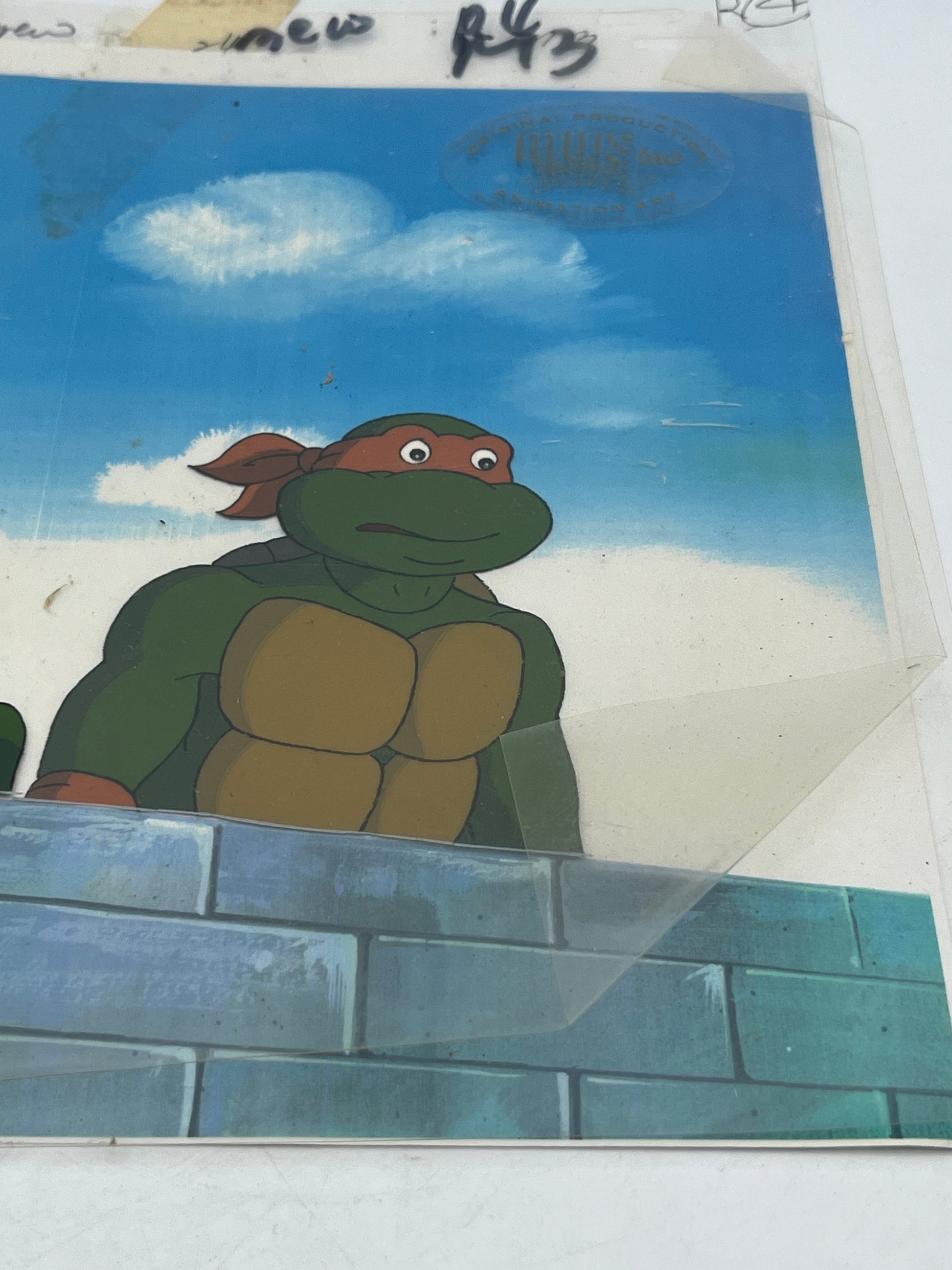 1987 Animation’s Production Cel - TMNT - “Raphael & Michelangelo” Hand Painted FRENLY BRICKS - Open 7 Days
