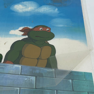 1987 Animation’s Production Cel - TMNT - “Raphael & Michelangelo” Hand Painted FRENLY BRICKS - Open 7 Days